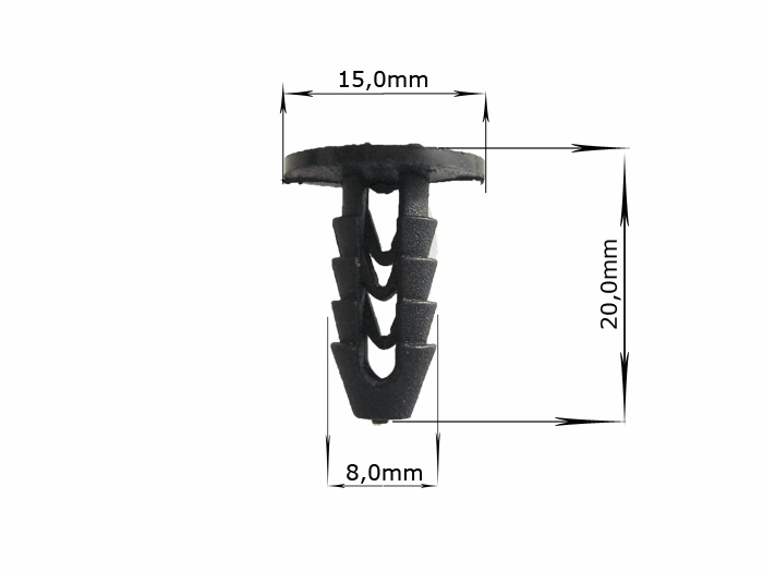 Bouton de fixation pour tapis de coffre
