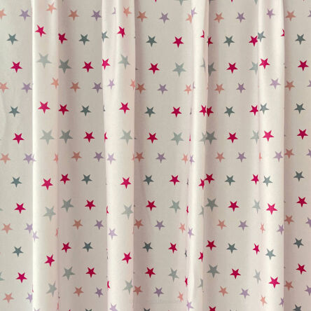 Tissu microfibre Étoiles Roses et Grises