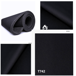 Tissu de pavillon automobile – noir, mousse ignifugée 8 mm
