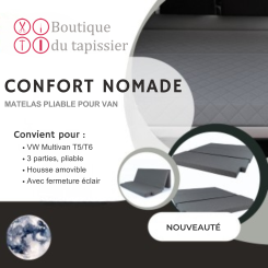 Matelas de camping pliable pour VW Multivan T5 / T6 — lit mobile haut de gamme
