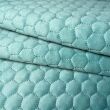 Tissu velours ras piqué à motif rayons de miel couleur vert - 5
