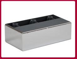 Pieds de meuble rectangulaire à visser M120