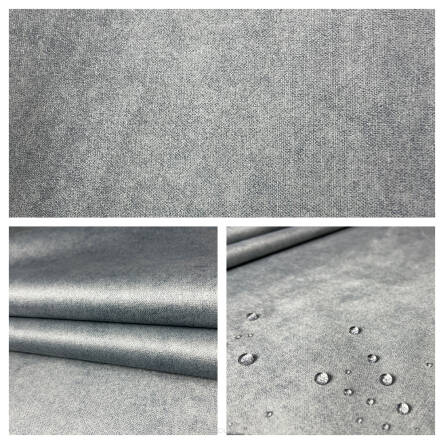 Zetta tissu d'ameublement hydrofuge gris