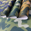 Tissu polyester déperlant motif Camouflage jaune - 3