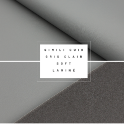 Simili cuir laminé Soft Gris Clair Élégance - Élégance en gris clair avec un confort subtil