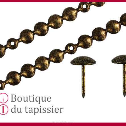 Clous décoratifs, clous dorés, clous Tapissier en bande Doré -  BoutiqueDuTApissier