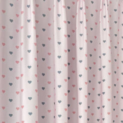 Tissu microfibre motif Coeurs Roses et Gris
