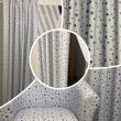 Tissu microfibre Étoiles Bleues fond gris - 2