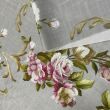 Tissu d'ameublement microfibre Fleurs sur fond gris - 4