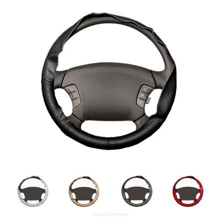 Couvre Volant de Voiture Housse Cuir Pour Volant Prêt à Coudre Pour Volant  Diametre 38cm Universal - NOIR