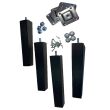 Lot de 4 pieds de meuble universels en bois peint en noir - 2