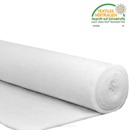 Rouleau de 80m ouate polyester blanche 100g/m2 - Largeur 80cm